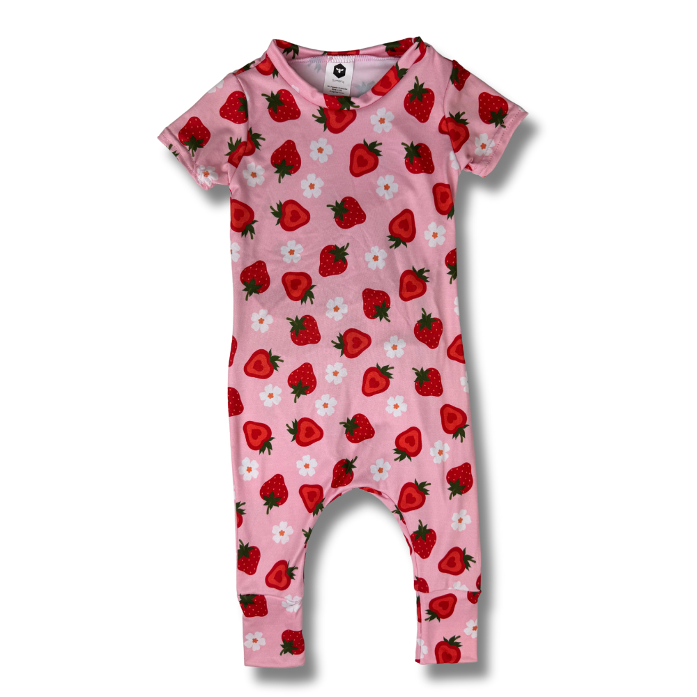 Short Sleeve Romper - Berry Sweet