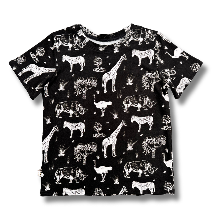 Bamboo Short Sleeve Crew Neck Tee in Safari Adventure