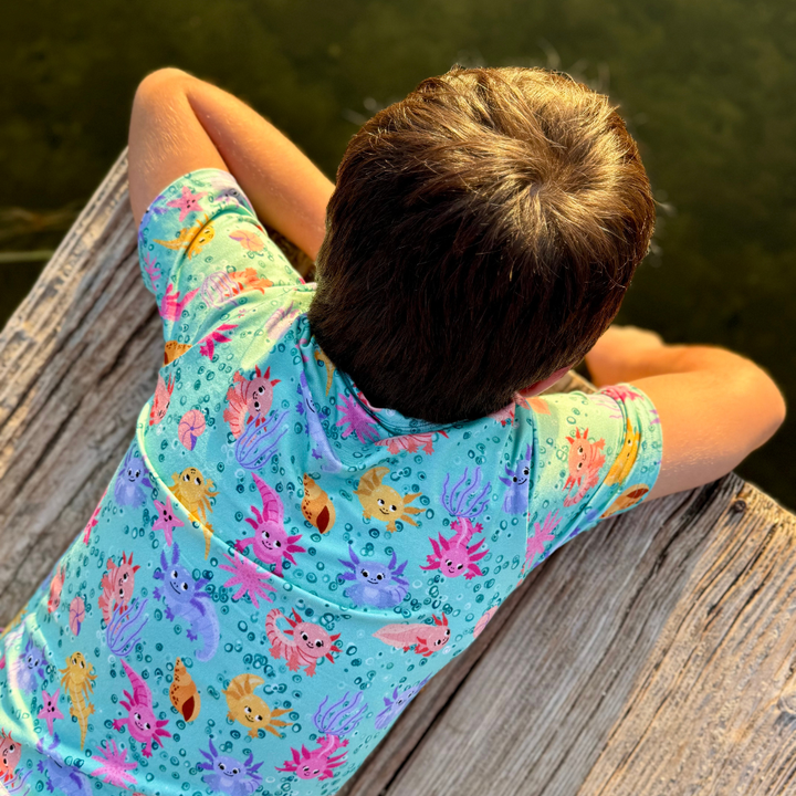 Bamboo Short Sleeve Crew Neck Tee in Axolotl Questions