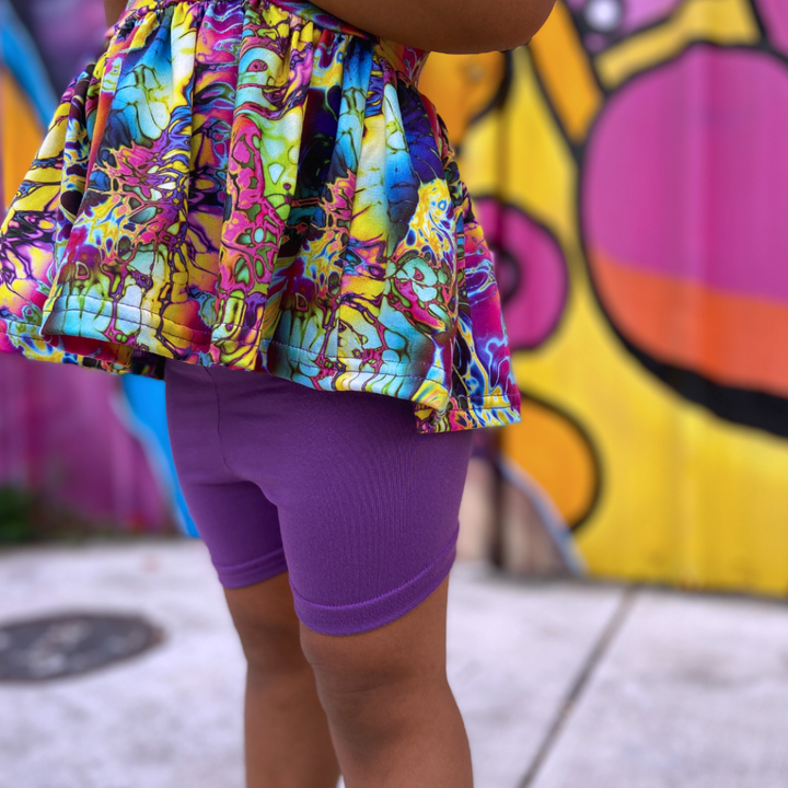 Bamboo Cartwheel Shorts in Amethyst