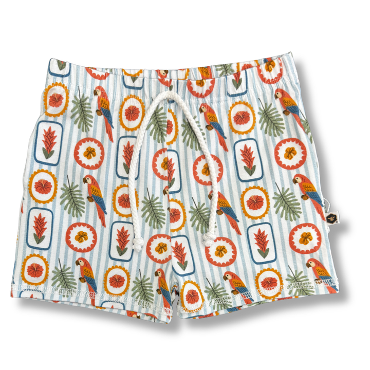 Bamboo Jogger Shorts in Island Vibes