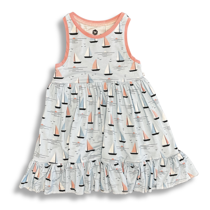 Bamboo Tank Twirl Dress in A Boat Time