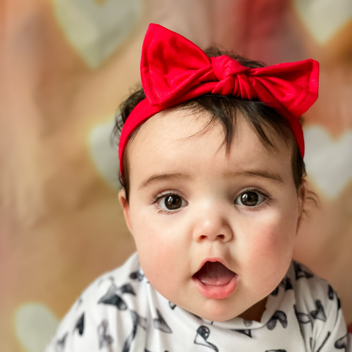 Baby Headband - Cherry Red