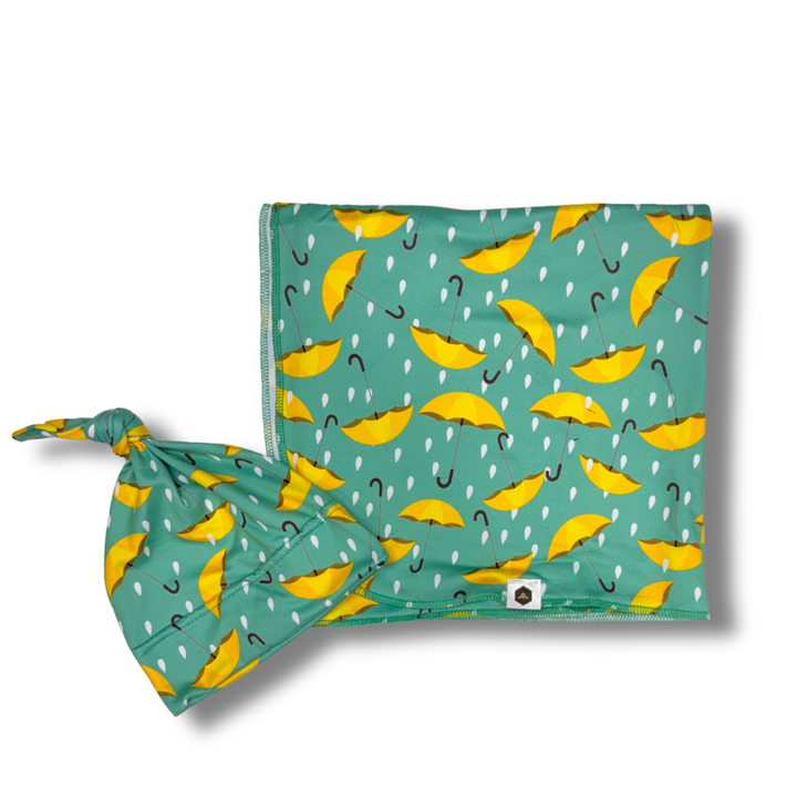 Stretch Swaddle Set  - April Showers