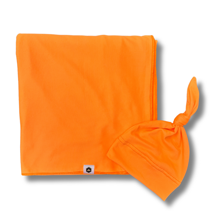 Stretch Swaddle Set  -  High Voltage Orange