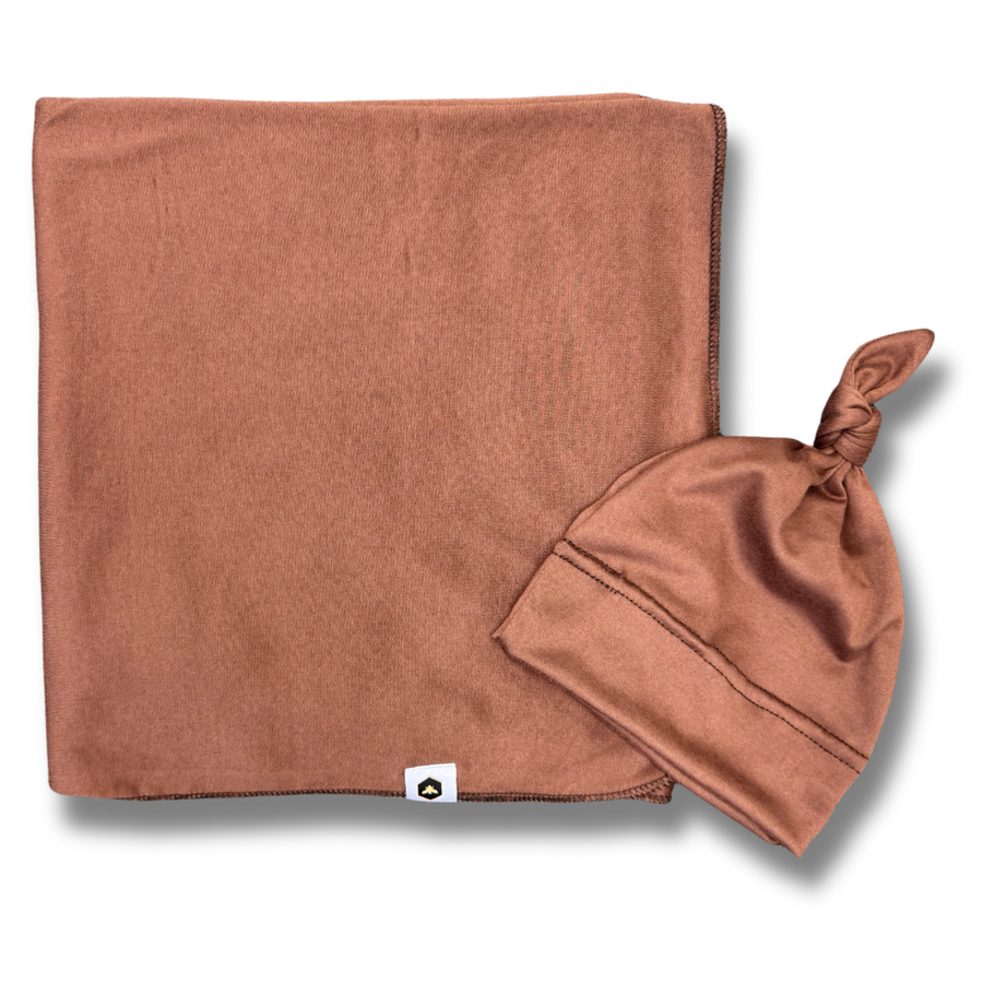 Stretch Swaddle Set  -  Chocolate