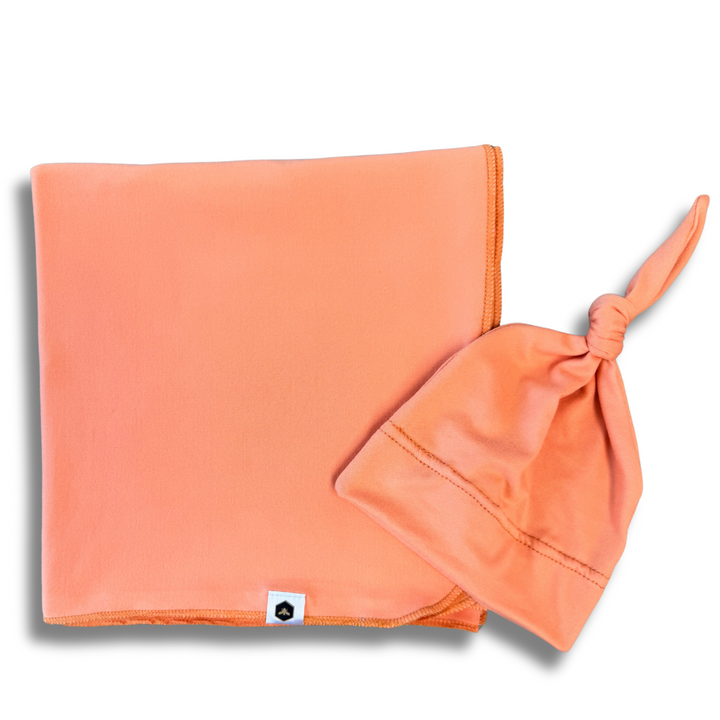 Stretch Swaddle Set  -  Tangerine