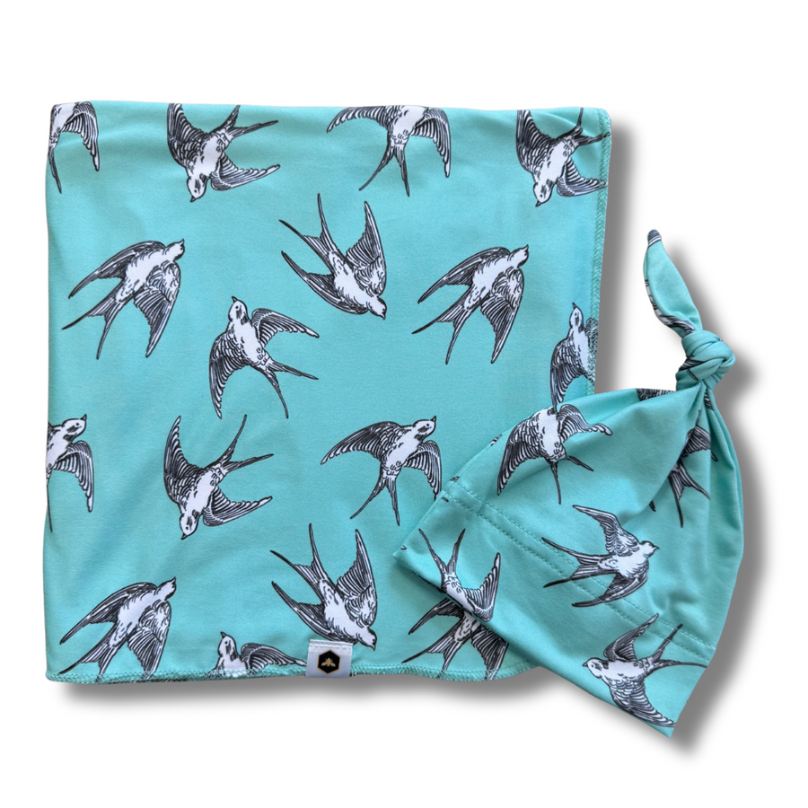 Stretch Swaddle Set  -  Birdsong