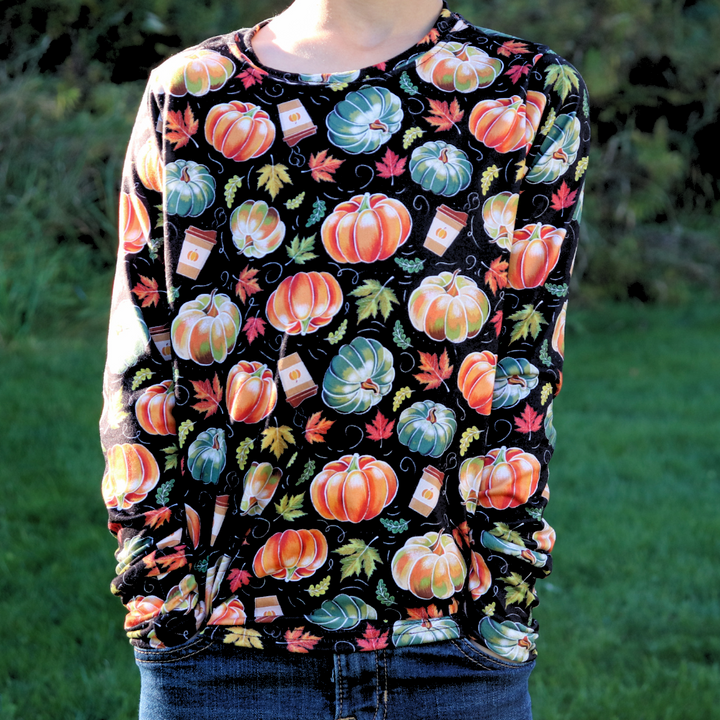 Bamboo Long Sleeve Crew Neck Tee in Spiced Autumn