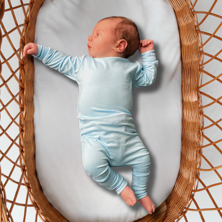 Long Sleeve Romper - Sky