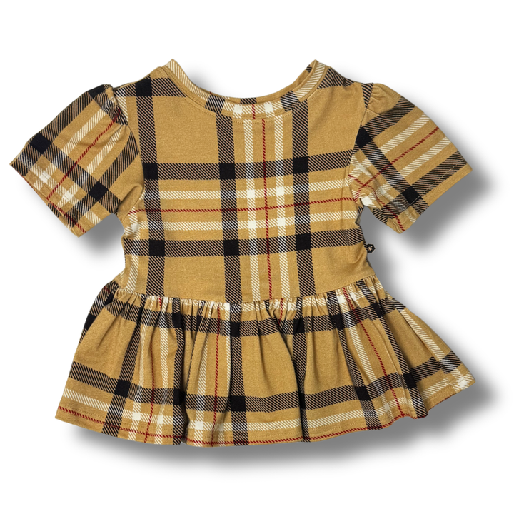 Bamboo Short Sleeve Peplum Top in Uptown