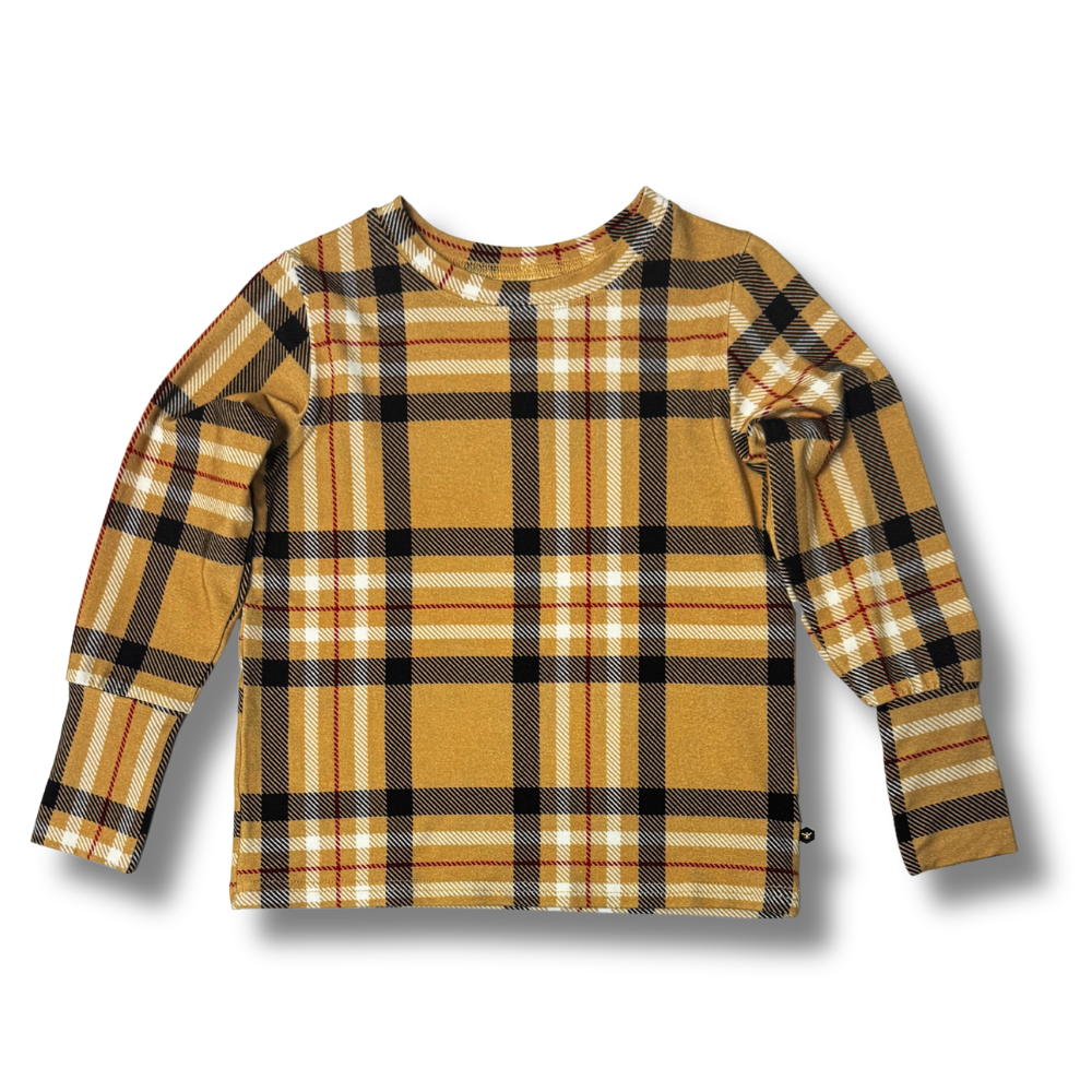 Bamboo Long Sleeve Crew Neck Tee in Uptown