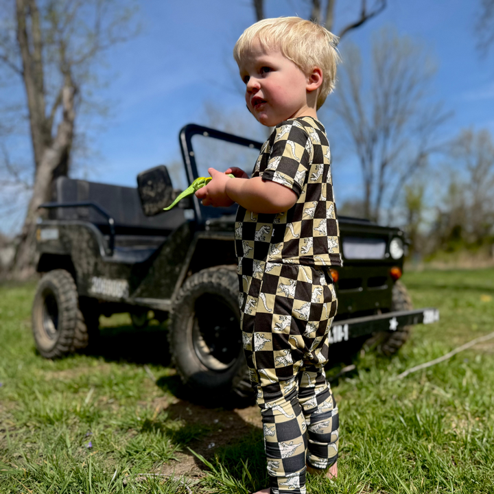 Short Sleeve Romper - Rex 'n Chex