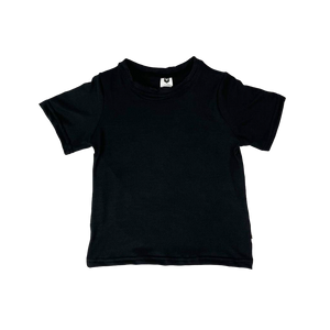 Bamboo Short Sleeve Crew Neck Tee in Black