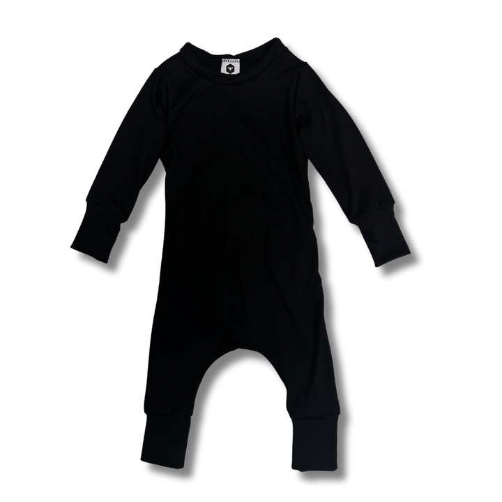 Long Sleeve Romper - Basic Black