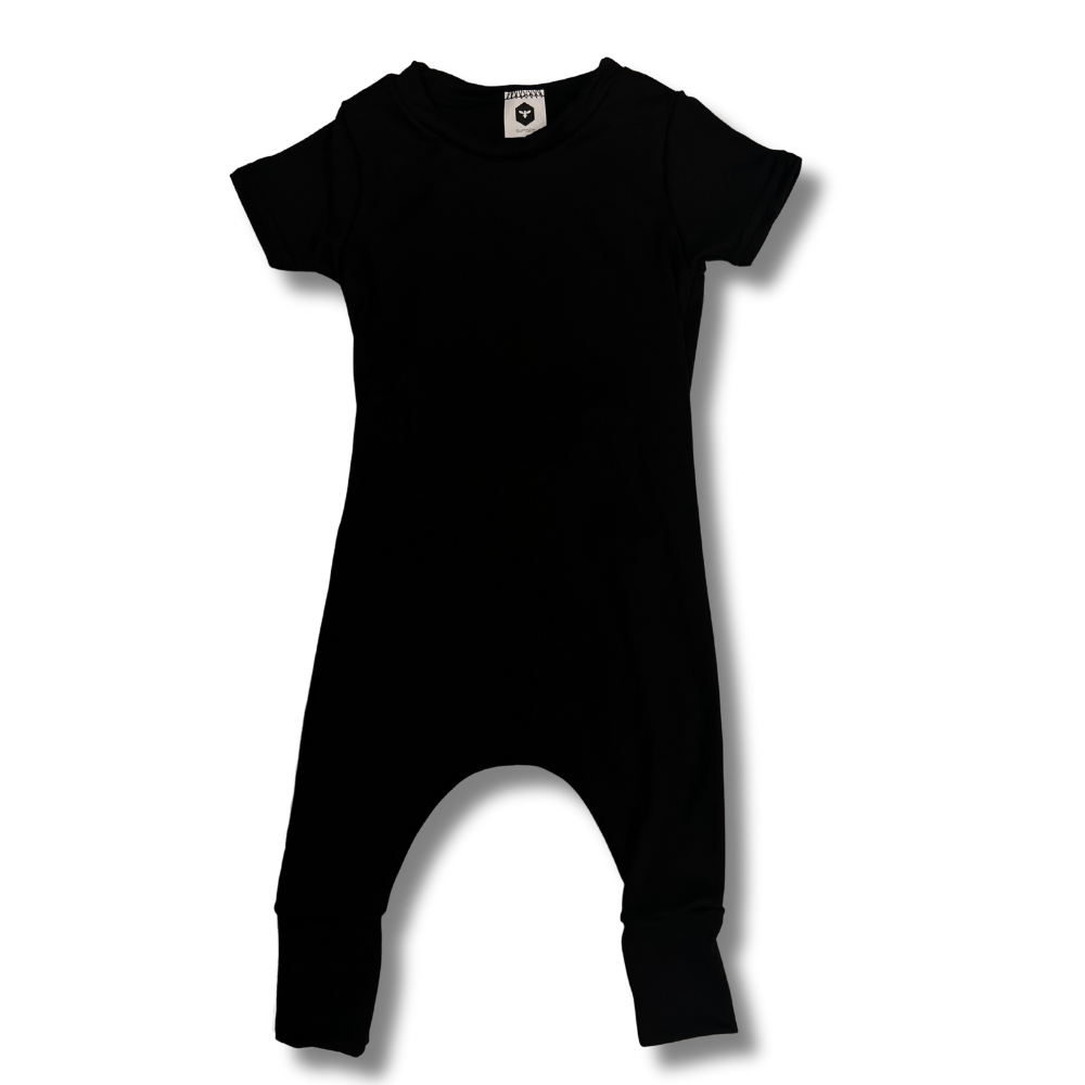 Short Sleeve Romper - Basic Black