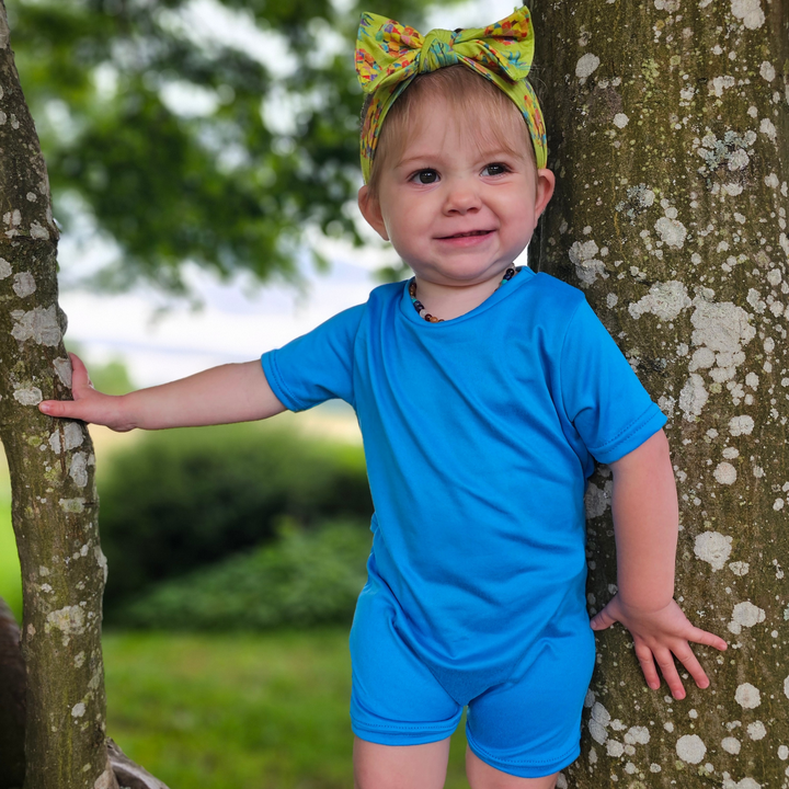 Short Sleeve Jumper - Blue Scuba