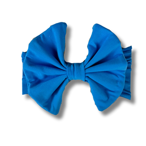 Big Bow Headband - Blue Scuba