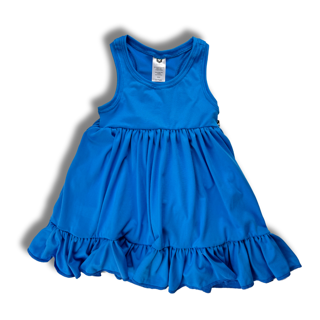Tank Twirl Dress - Blue Scuba