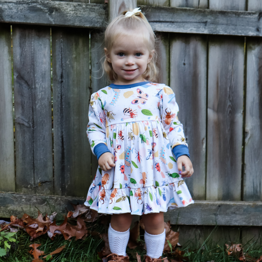 Long Sleeve Twirl Dress - Bugging Out