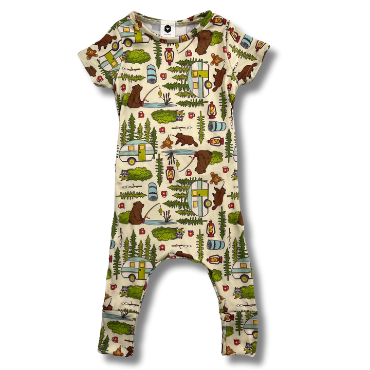 Short Sleeve Romper - Campfire Tails