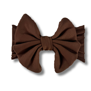 Big Bow Headband - Chocolate