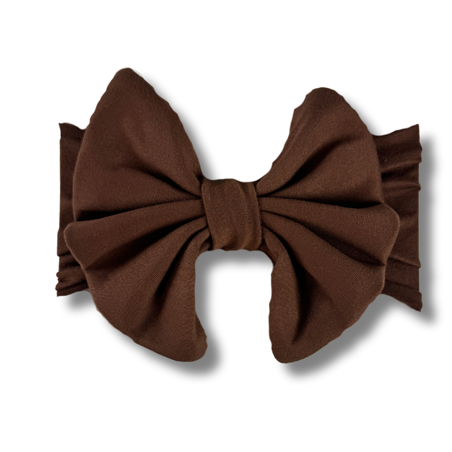 Big Bow Headband - Chocolate