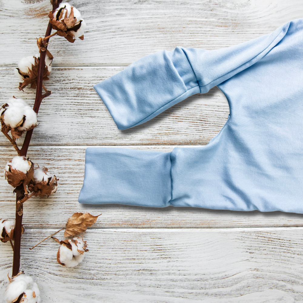 Short Sleeve Romper - Sky