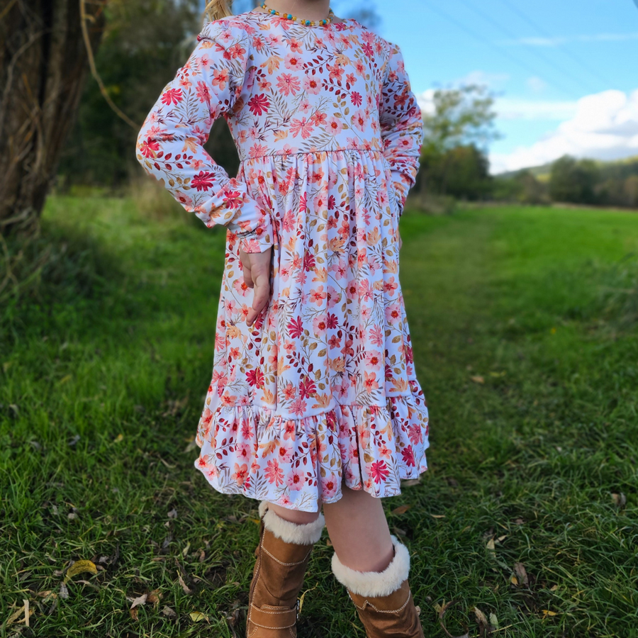 Long Sleeve Twirl Dress - Daphne