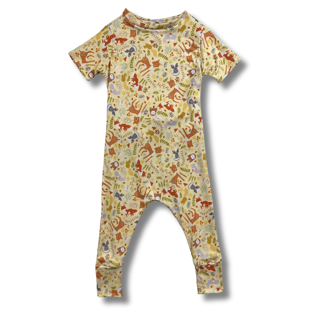 Short Sleeve Romper - Deer Friends