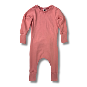 Naturals - Long Sleeve Romper - Dusty Pink