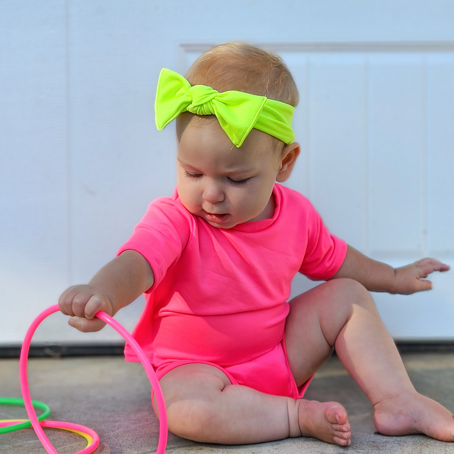 Baby Headband - Electric Yellow