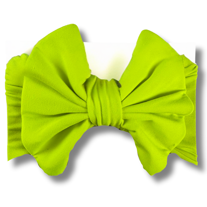 Big Bow Headband - Electric Yellow