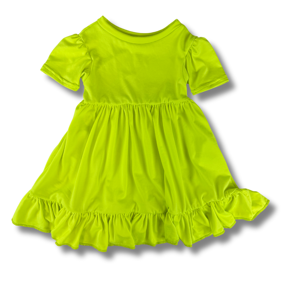 Twirl Dress - Electric Yellow