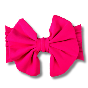 Big Bow Headband - Highlighter Pink