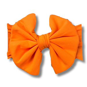 Big Bow Headband - High Voltage Orange