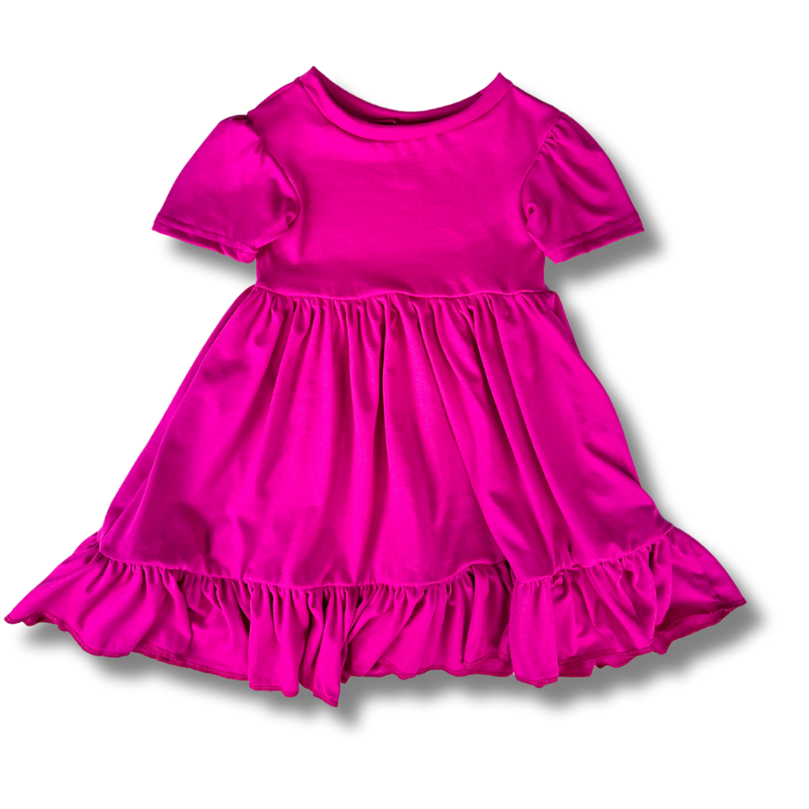 Twirl Dress - Hot Pink
