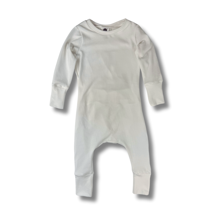 Naturals - Long Sleeve Romper - Ivory