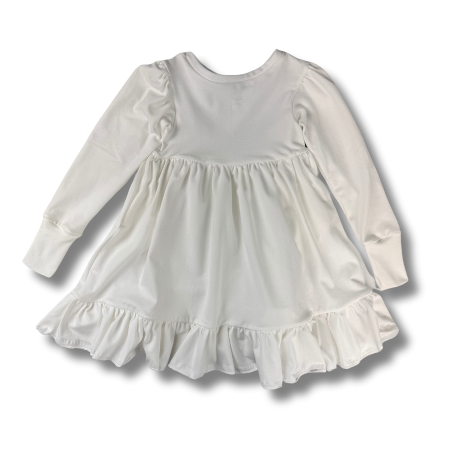 Naturals - Long Sleeve Twirl Dress - Ivory