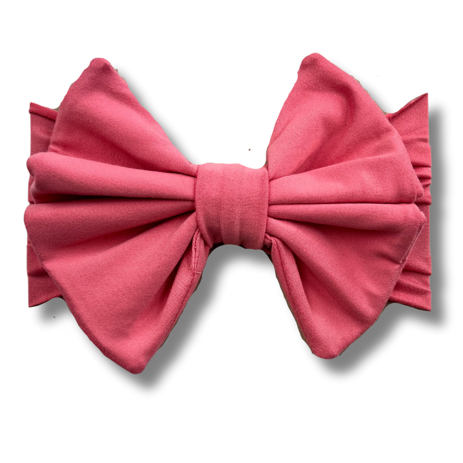 Big Bow Headband - Jelly Bean Pink