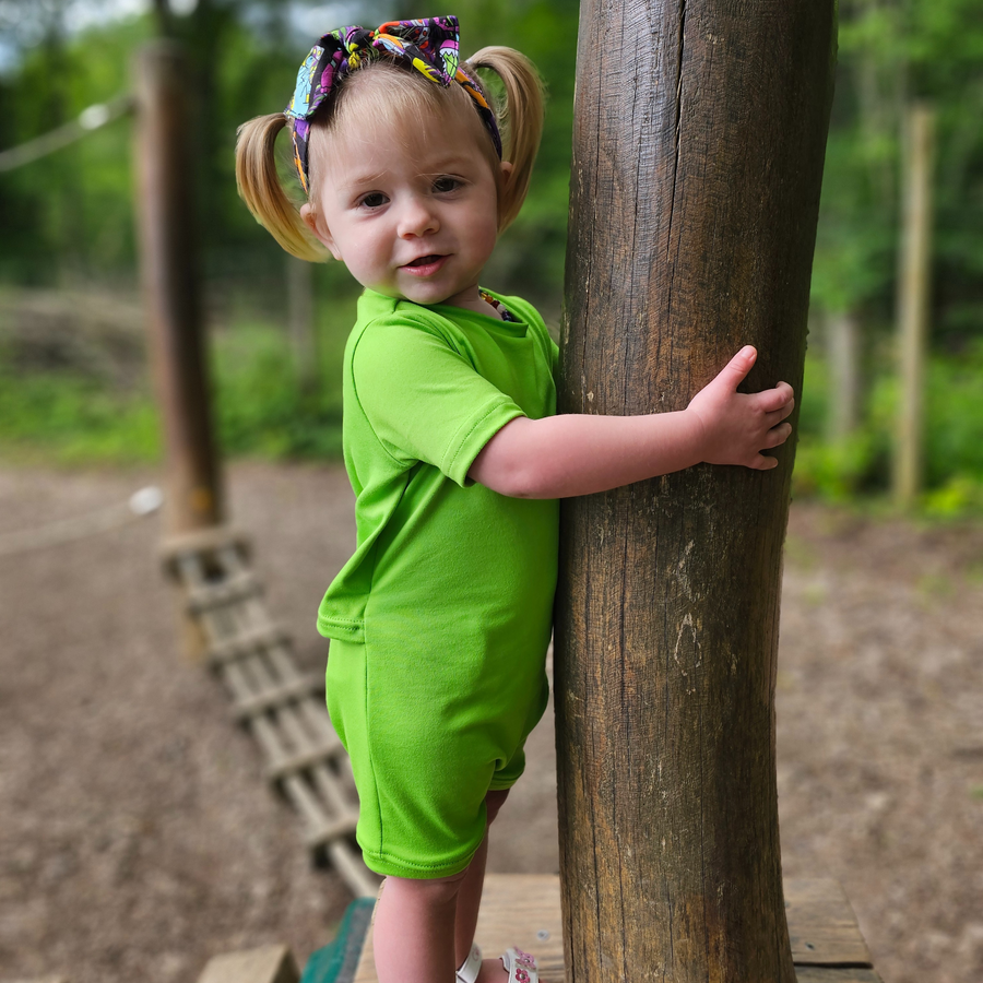 Short Sleeve Jumper - Lime Green