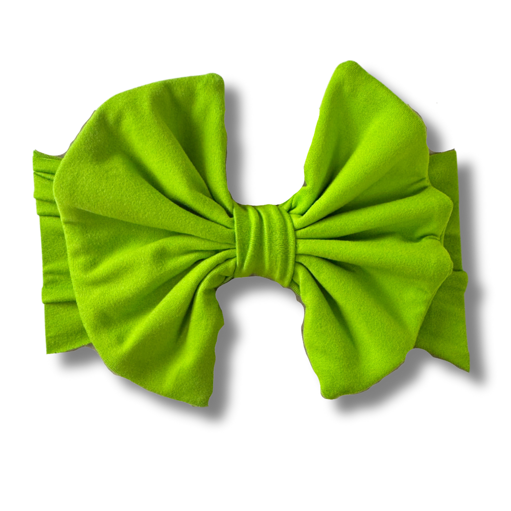 Big Bow Headband - Lime Green