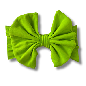 Big Bow Headband - Lime Green