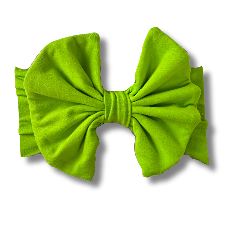 Big Bow Headband - Lime Green