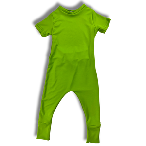 Short Sleeve Romper - Lime Green