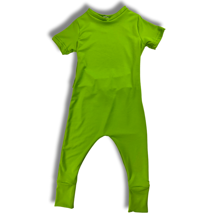 Short Sleeve Romper - Lime Green