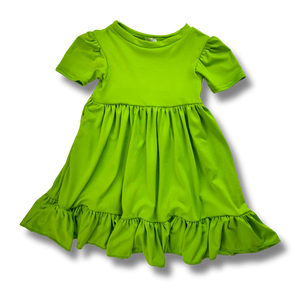 Twirl Dress - Lime Green