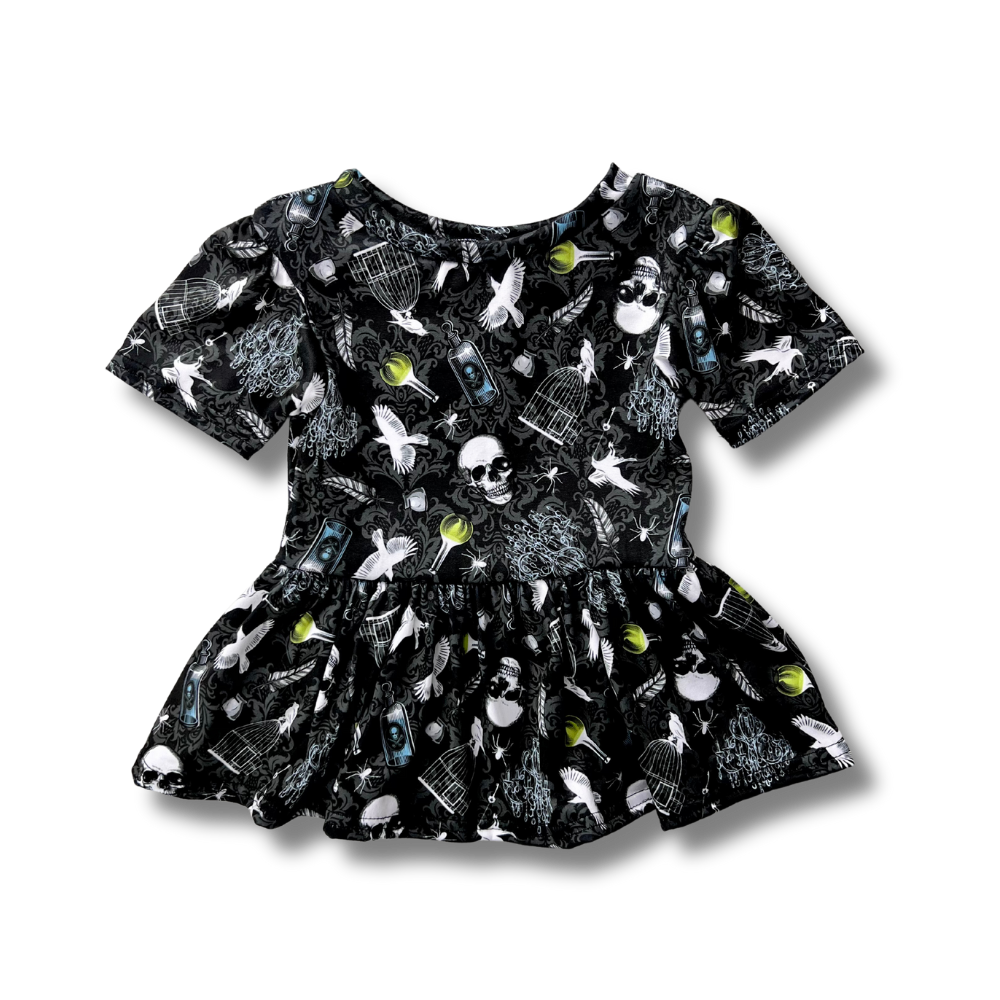 Spooky Throwback Peplum Top