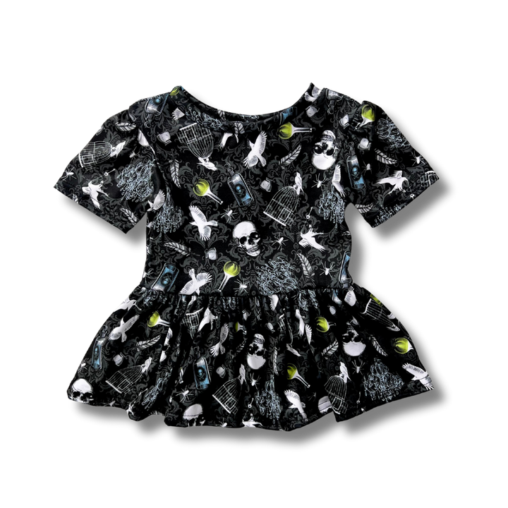 Spooky Throwback Peplum Top