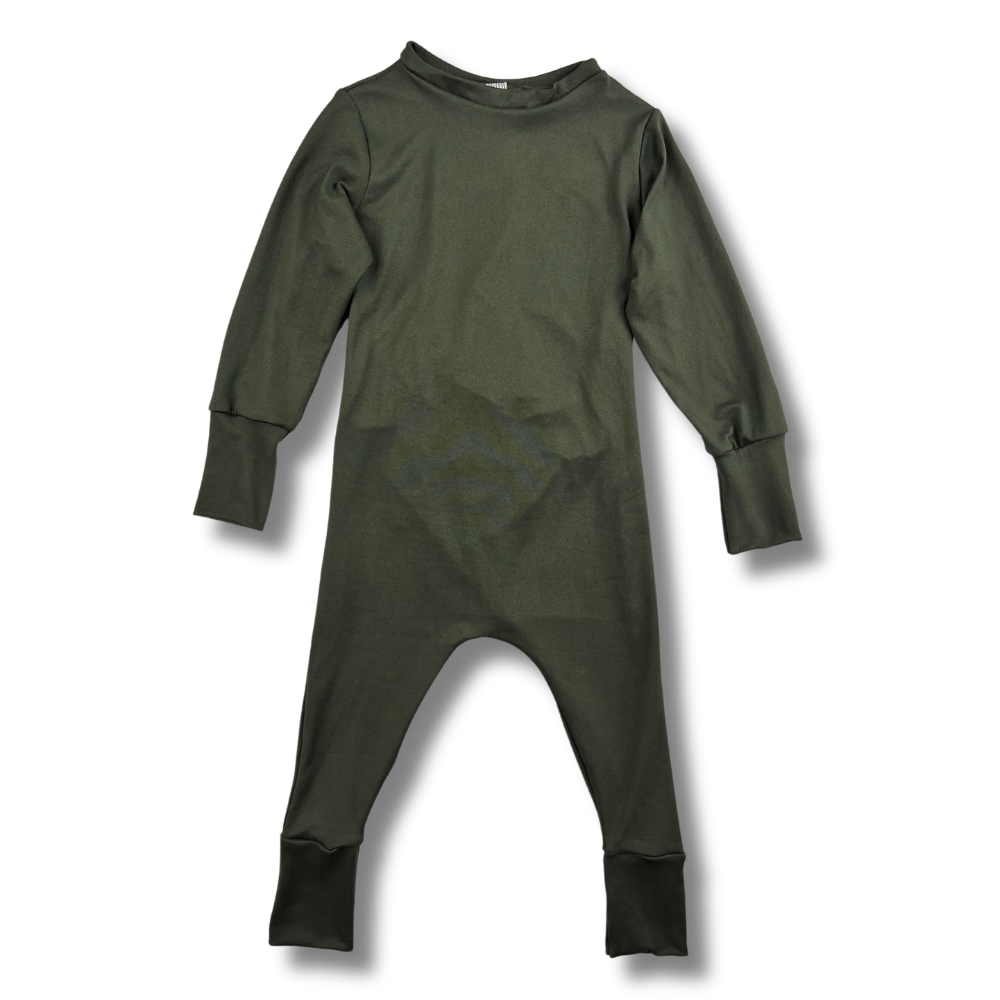 Long Sleeve Romper - Olive